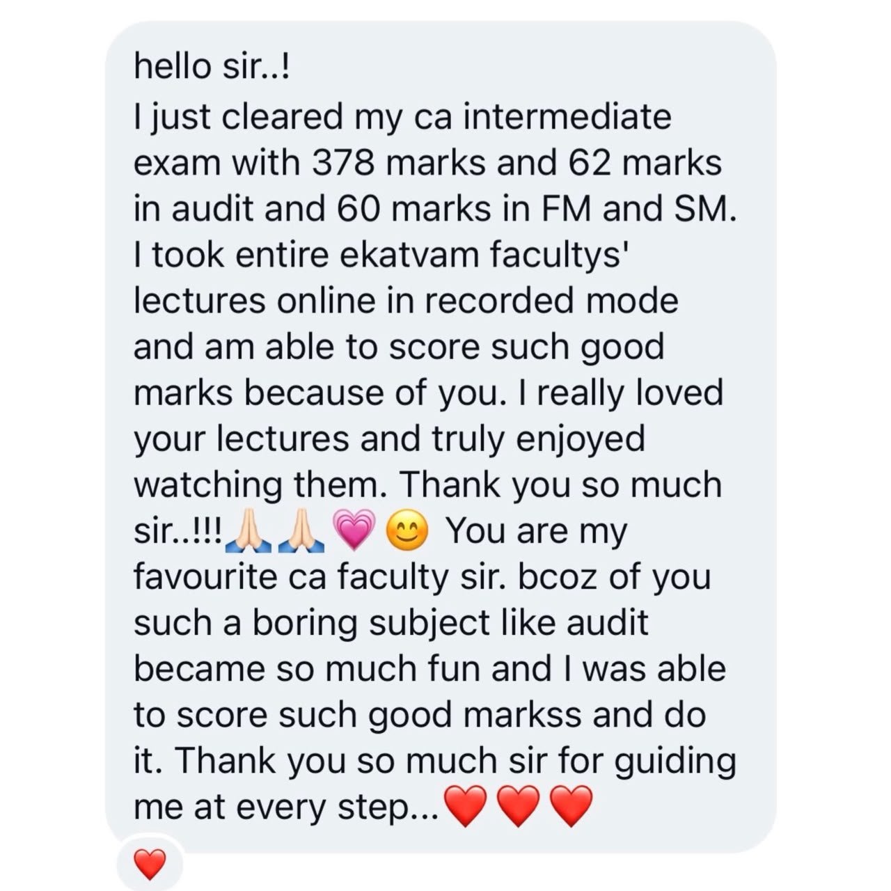 Student Feedback