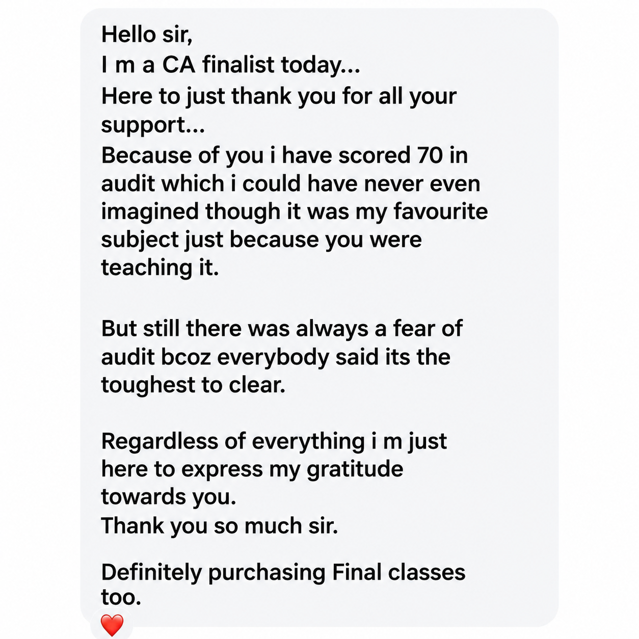 Student Feedback